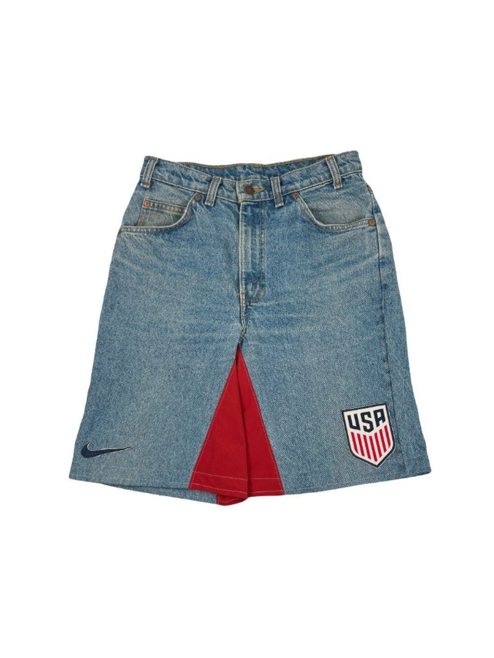 Rework Vintage Levi's x Nike USA Baggy Denim Shorts